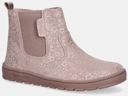 Garvalin gyerek magascipő velúrból - rózsaszín 31