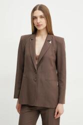 Patrizia Pepe blézer vászonkeverékből - barna 36