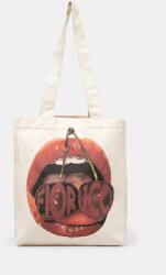 Fiorucci pamut táska Mouth Print - bézs Univerzális méret