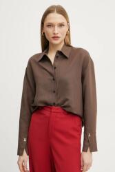 Patrizia Pepe lenvászon ing - barna 40