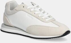 Calvin Klein bőr sportcipő RUNNER LACE UP - LTH SUE MIX - fehér Női 38