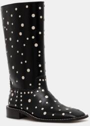 Wales Bonner bőr csizma Studded Boot - fekete Női 36
