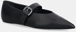 Weekend Max Mara bőr balerina cipő Wkagel - fekete Női 40