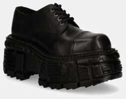 New Rock bőr félcipő CRUST NEGRO + TANK NEGRO - fekete Női 36