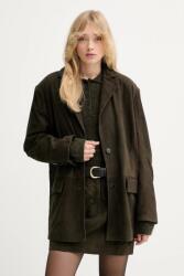 Gestuz velúr kabát - zöld 34