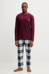 Fila pamut pizsama - burgundia S - answear - 23 990 Ft