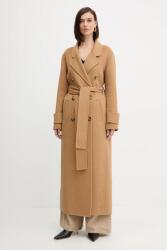 Fracomina gyapjú kabát - bézs XL - answear - 77 990 Ft