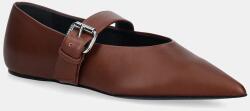 Weekend Max Mara bőr balerina cipő Wkagel - barna Női 41 - answear - 129 990 Ft