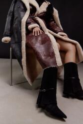 Answear. LAB velúr bokacsizma - fekete Női 37 - answear - 35 990 Ft