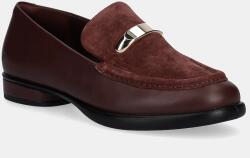 Ecco bőr mokaszin Sculpted - burgundia Női 39