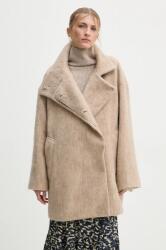 DAY Birger et Mikkelsen kabát gyapjú keverékből Keaton - Fluffy Wool Blend - bézs 38