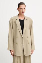 Gestuz blézer vászonkeverékből - zöld 42