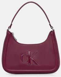 Calvin Klein női műbőr baguette táska - burgundia Univerzális méret