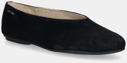 Calvin Klein velúr balerina BALLERINA ROUND HW SUE - fekete Női 39