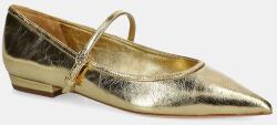 Tory Burch bőr balerina cipő Double T Buckle Mary Jane - arany Női 38
