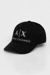 Armani Exchange pamut baseball sapka - fekete Univerzális méret - answear - 27 990 Ft