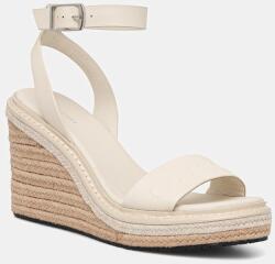 Calvin Klein bőr szandál WEDGE SANDAL 70 - HE - bézs Női 40