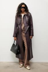 ANSWEAR női bőr trench - burgundia M/L