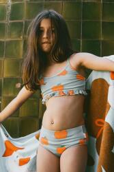 Tinycottons kétrészes gyerek fürdőruha APPLES SWIM SET - kék 98