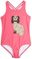 Mini Rodini egyrészes gyerek fürdőruha Dashing dog - rózsaszín 80-86