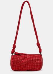 Fiorucci velúr táska Suede Rhinestone Micro Mella - piros Univerzális méret