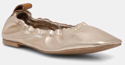 Pepe Jeans bőr balerina cipő POPPY LOGO - arany Női 37