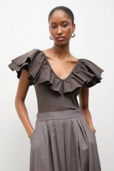 ANSWEAR blúz pamutból - barna L - answear - 18 990 Ft