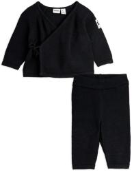 Mini Rodini baba pamut melegítő Fine knit - fekete 56