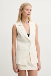Patrizia Pepe mellény vászonkeverékből - bézs 42