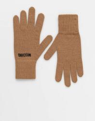Moschino női kesztyű gyapjú hozzáadásával - barna S/M