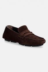 Calvin Klein velúr mokaszin SQUARE DRIVER SUEDE - barna Női 37