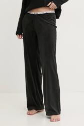 Juicy Couture pizsama nadrág VICKY RIB FLARE PANT - fekete M