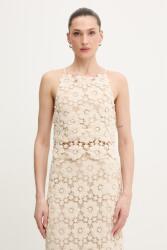 Bardot blúz pamutból - bézs L