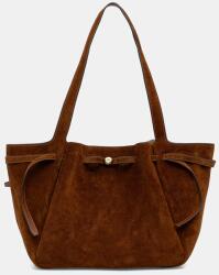 Tory Burch velúr táska Romy Suede Tote - barna Univerzális méret