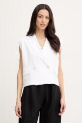 Fracomina mellény lenkeverékből - fehér XL