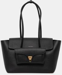 Coccinelle bőr táska DOUBLE BEAT - fekete Univerzális méret - answear - 169 990 Ft