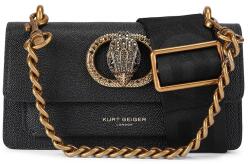 Kurt Geiger London bőr táska Chelsea - fekete Univerzális méret