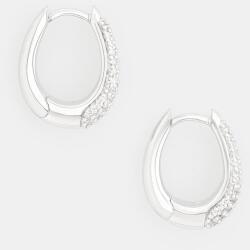 Tom Wood ezüst fülbevaló Liz Hoops Pave - ezüst Univerzális méret