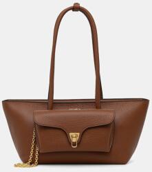 Coccinelle bőr táska DOUBLE BEAT - barna Univerzális méret