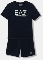 EA7 Emporio Armani gyerek pamut melegítő szett - sötétkék 176 - answear - 35 490 Ft