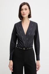 Elisabetta Franchi pamut body - sötétkék 36