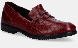 Ecco bőr mokaszin Dress - piros Női 37