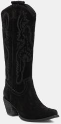 Jeffrey Campbell cowboy csizma velúrból RANCHER-K - fekete Női 36