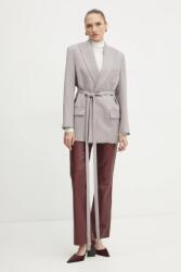 Victoria Beckham gyapjú kabát - szürke 38