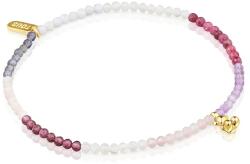 Tous természetes kövekkel díszített karkötő - rózsaszín Univerzális méret