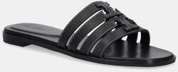 Tory Burch bőr papucs Ines Cage Slide - fekete Női 36