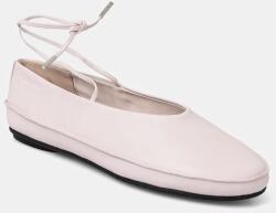 Calvin Klein bőr balerina cipő BALLERINA MARY JANE STRAP LTH - rózsaszín Női 39