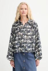 MUNTHE selyem keverék póló LYNX - kék 34