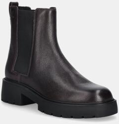 Calvin Klein bőr bokacsizma CHUNKY CHELSEA BOOT LTH - burgundia Női 37