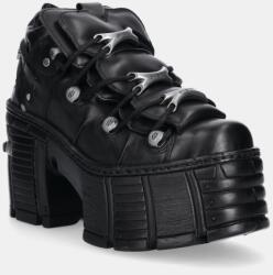 New Rock bőr csizma CRUST NEGRO - fekete Női 37